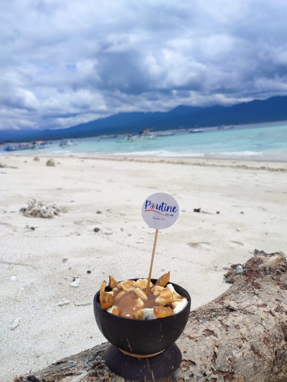 Poutine on the beach on Gili Air